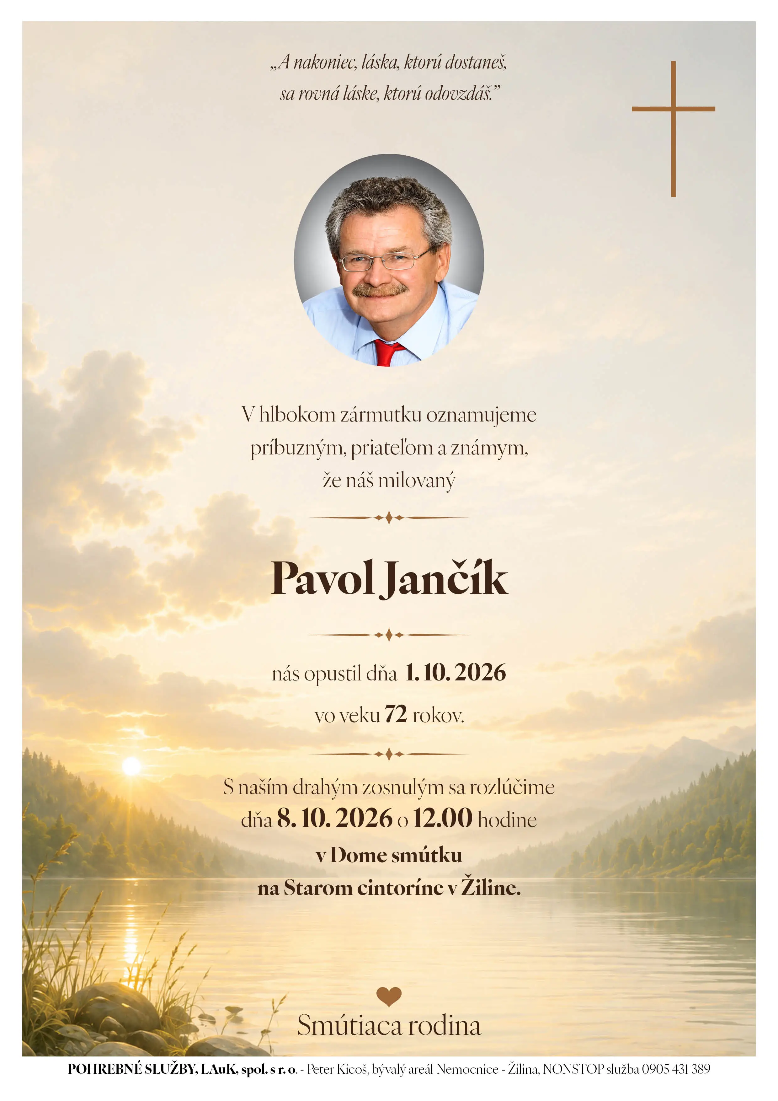 Opustili nás 7 - pohrebné služby LAuK