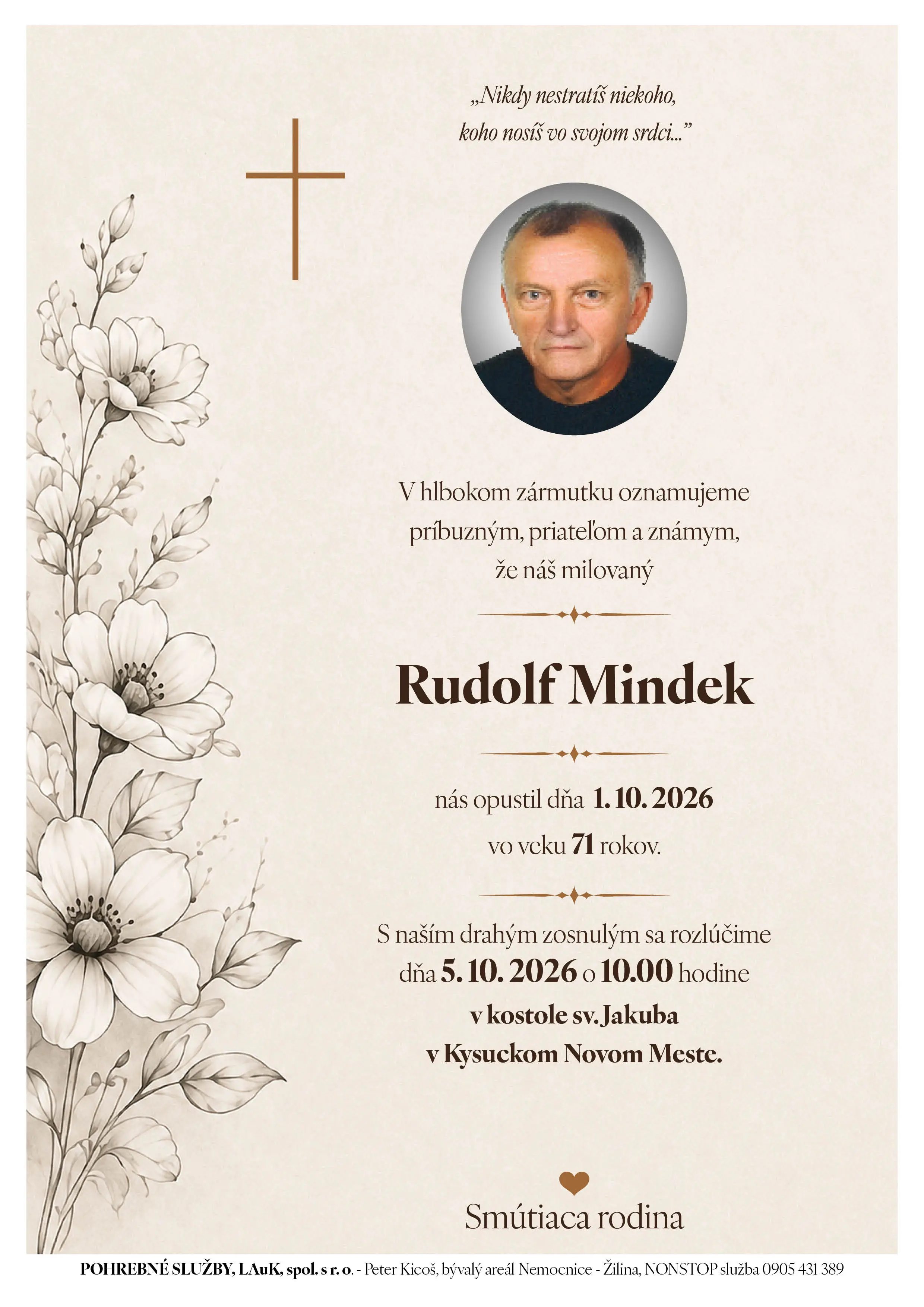 Opustili nás 6 - pohrebné služby LAuK