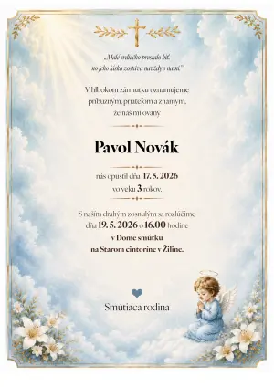 Smútočné oznámenie 31 - pohrebné služby LAuK