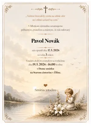 Smútočné oznámenie 32 - pohrebné služby LAuK