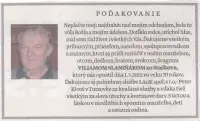 Poďakovanie 315 - pohrebné služby LAuK