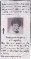 Poďakovanie 308 - pohrebné služby LAuK