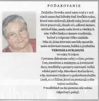 Poďakovanie 298 - pohrebné služby LAuK