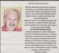 Poďakovanie 254 - pohrebné služby LAuK