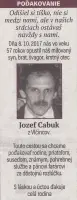 Poďakovanie 252 - pohrebné služby LAuK