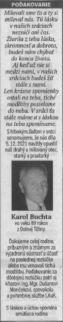 Poďakovanie 127 - pohrebné služby LAuK