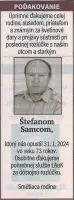 Poďakovanie 67 - pohrebné služby LAuK