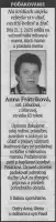 Poďakovanie 44 - pohrebné služby LAuK