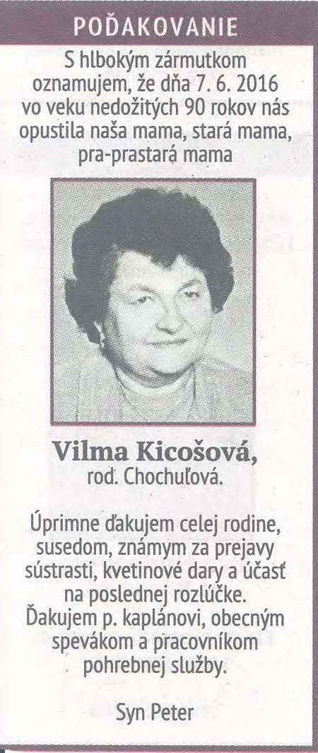 Poďakovanie 281 - pohrebné služby LAuK