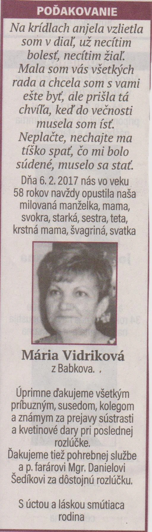 Poďakovanie 269 - pohrebné služby LAuK