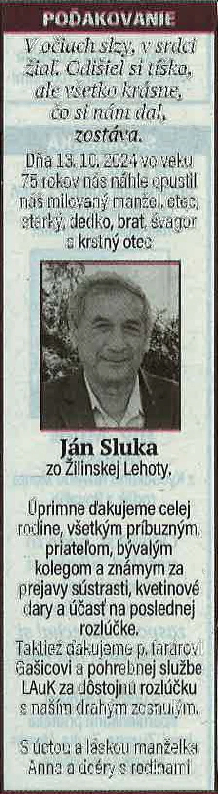 Poďakovanie 57 - pohrebné služby LAuK