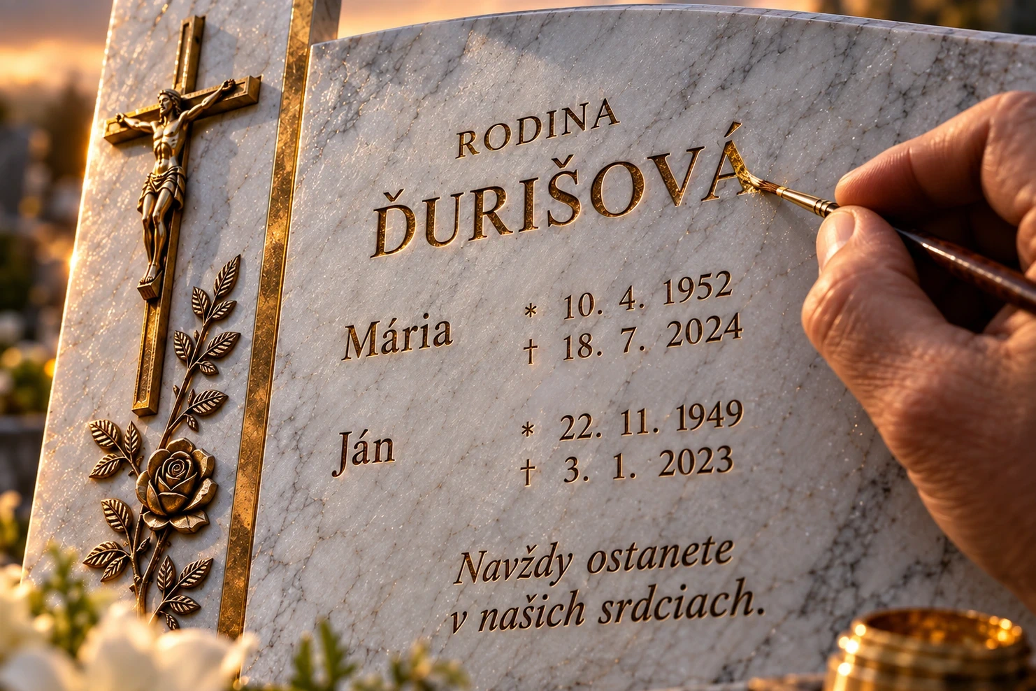 Zlatenie a gravírovanie 4 - pohrebné služby LAuK